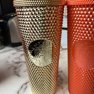 Starbucks limited edition gold 20 ounce tumbler